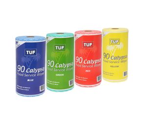 Tuf Calypso Food Service Wipes Roll - Yellow - Edco