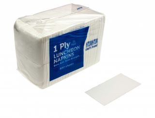 Emperor White Serviettes 1/8 Fold - 1 Ply - UniPak