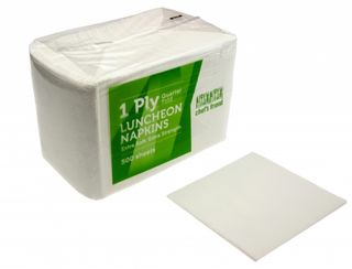 Emperor White Serviettes 1/4 Fold - 1 Ply - UniPak