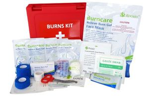 Essential Burn's First Aid Kit WALL MOUNT PLASTIC BOX