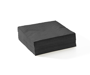 Cocktail Napkin 2 Ply Black - BioNapkin
